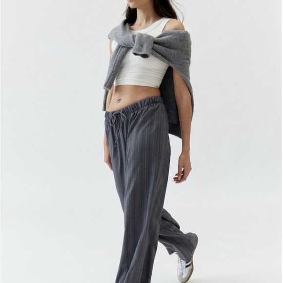 Urban Renewal Remnants Pinstripe Pull-On Trouser Pant - Picture 1 of 8